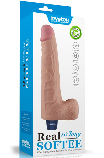 Wiederaufladbarer Vibrationsdildo 25,3 cm - Vibrierender Dildo 7