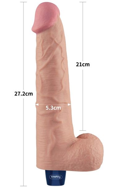Wiederaufladbarer Vibrationsdildo 27,2 cm - Vibrierender Dildo 3