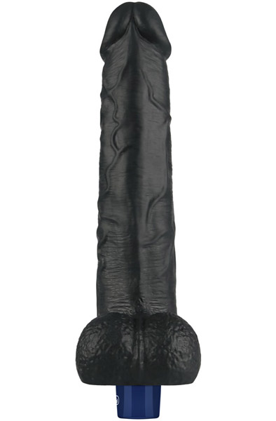 Wiederaufladbarer Vibrationsdildo Schwarz 27,2 cm - Vibrierender Dildo 4