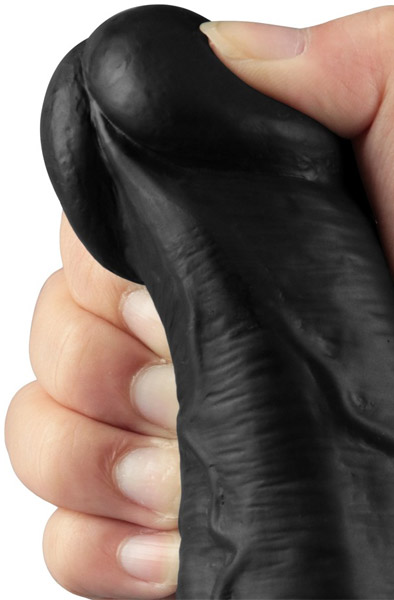 Wiederaufladbarer Vibrationsdildo Schwarz 27,2 cm - Vibrierender Dildo 5