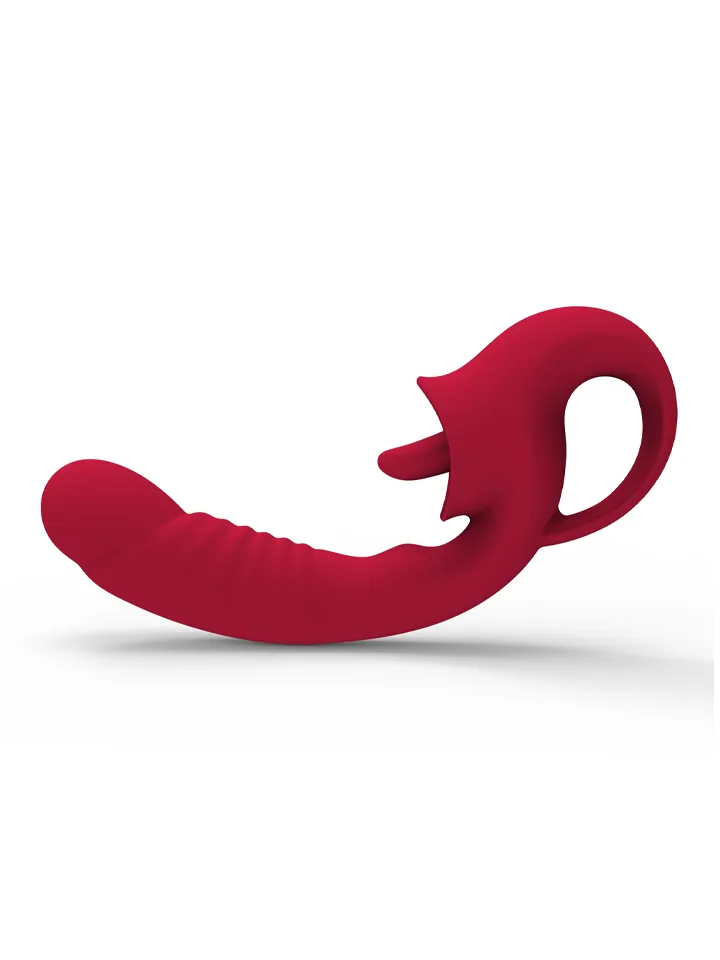 Wiederaufladbarer Vibrator mit 10 Leck-Funktionen - Rabbit-Vibrator 4 [full]
