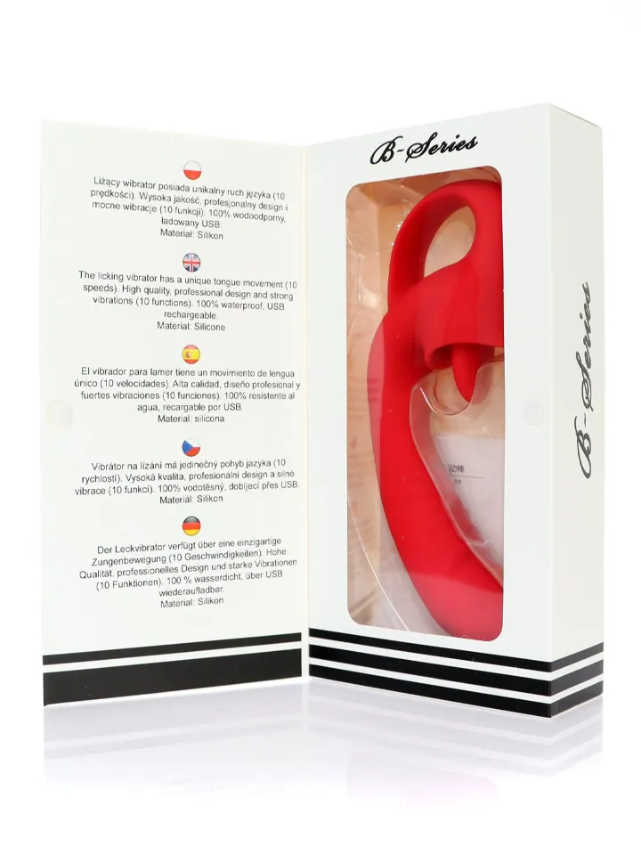 Wiederaufladbarer Vibrator mit 10 Leck-Funktionen - Rabbit-Vibrator 5