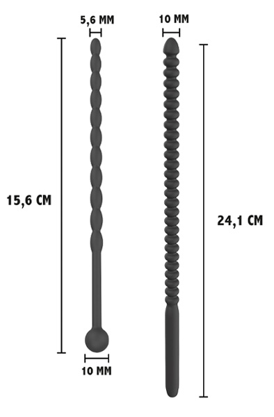 2-teiliges geripptes Penis Dilator Set - Dilator-Set 4
