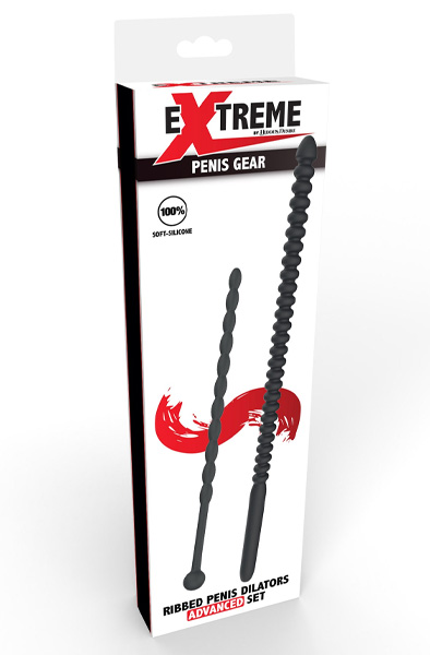 2-teiliges geripptes Penis Dilator Set - Dilator-Set 5