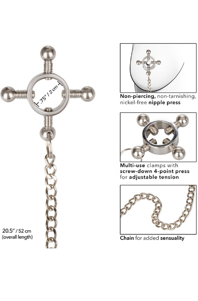 4-Punkt Nippelpresse mit Kette - Brustklammern mit Kette 2