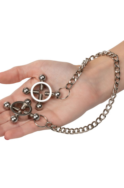 4-Punkt Nippelpresse mit Kette - Brustklammern mit Kette 3