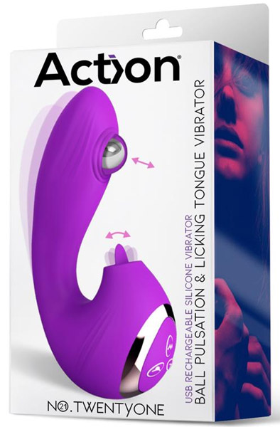 Action No. 21 Vibe mit Kugelpulsation & lecken der Zunge - Vibrator 4