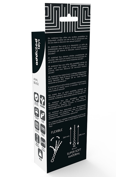 Addicted Toys Analperlen Schwarz 26 cm - Anal-Kugeln 3