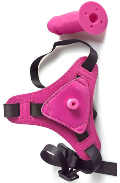 Adjustable Strap-On Gürtel mit realistischem Dildo - Umschnalldildo mit Geschirr 4