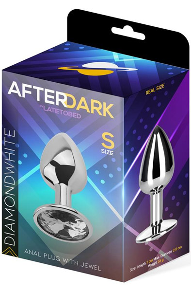 Afterdark Diamant White Anal Plug S - Analplug aus Metall 3