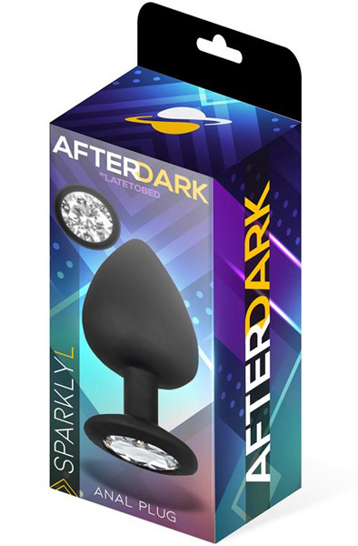 Afterdark Funkelnder Butt Plug aus Silikon L - Analplug 2