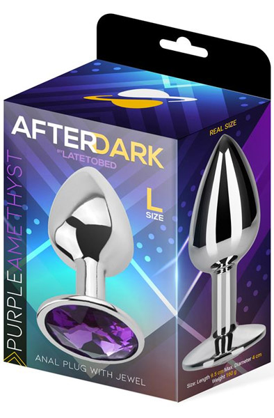 Afterdark Lila Amethyst Analplug L - Analplug aus Metall 3