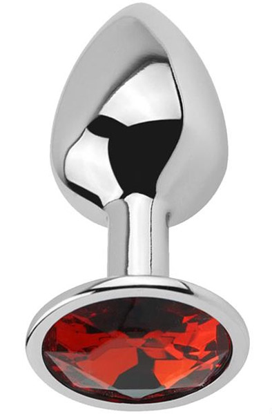 Afterdark Roter Rubby Analplug L - Analplug aus Metall 1