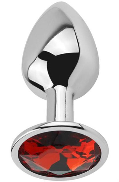Afterdark Roter Rubby Analplug M - Analplug aus Metall 1