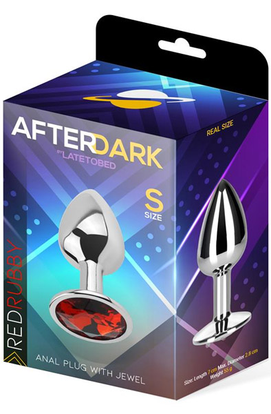 Afterdark Roter Rubby Analplug S - Analplug aus Metall 3