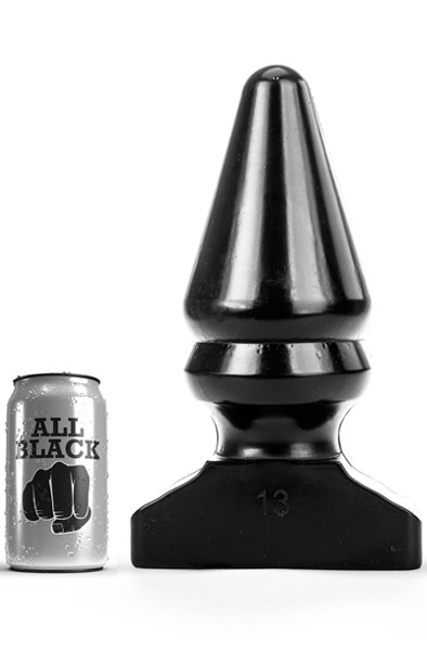 All Black Vinyl Anal Plug 28,5 cm - Extra dicker Analplug 2