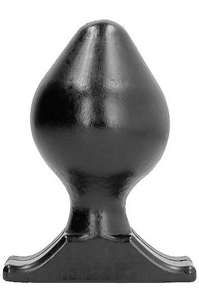 All Black Vinyl-Analplug 16,5 cm - Extra dicker Analplug 1