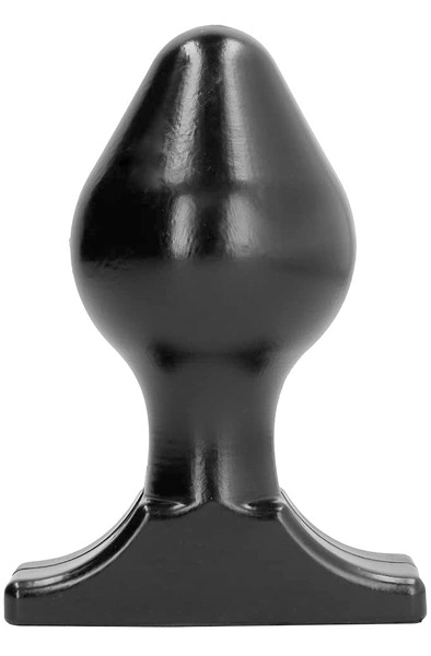 All Black Vinyl-Analplug 16 cm - XL Buttplug 1