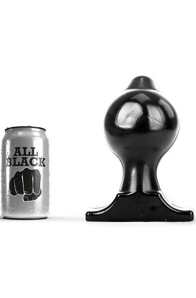 All Black Vinyl-Analplug 17 cm - Extra dicker Analplug 3