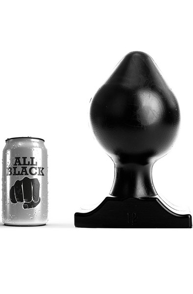 All Black Vinyl-Analplug 22 cm - XL Buttplug 2