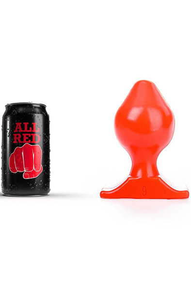 All Red Vinyl-Analplug 16,5 cm - XL Buttplug 2