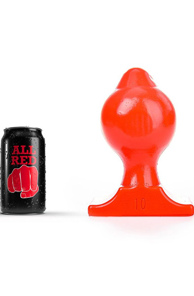 All Red Vinyl-Analplug 17 cm - Extra dicker Analplug 2