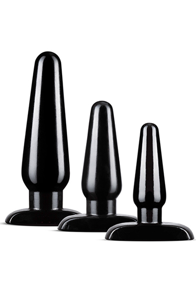 Anal Adventures Basis Plug Set Schwarz - Analplug Set 1