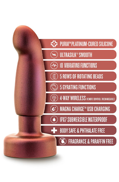 Anal Adventures Matrix Bionischer Plug Kosmisches Kupfer - Vibrierender Analplug 2