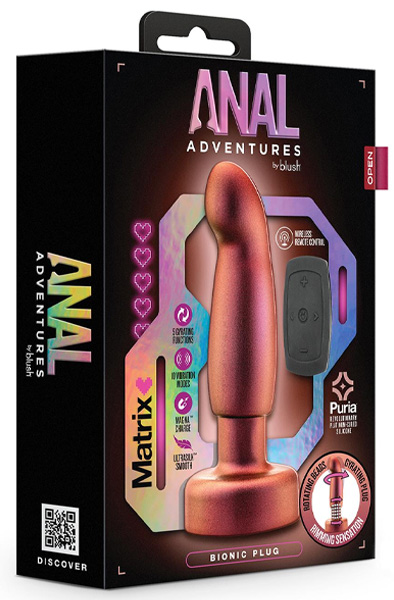 Anal Adventures Matrix Bionischer Plug Kosmisches Kupfer - Vibrierender Analplug 5