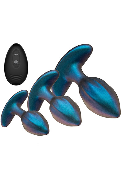 Anal Adventures Matrix Cosmos Plug Set - Vibrierender Analplug 2