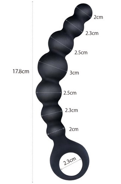 Arse Beads Silikon Schwarz 17,8 cm - Anal-Kugeln 2