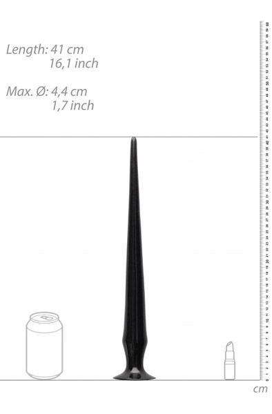 Ass Spike Dildo Schwarz 41 cm - Extra langer Anal-Dildo 3