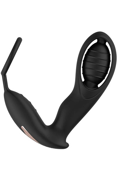 b-pleasure Vibrations-P-plug Nr. 3 - Prostatavibrator mit Penisring 2