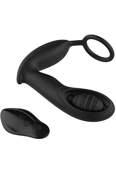b-pleasure Vibrations-P-plug Nr. 3 - Prostatavibrator mit Penisring 3
