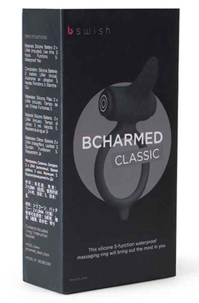 B Swish Bcharmed Classic Cock Ring Black - Vibrierender Penisring 4