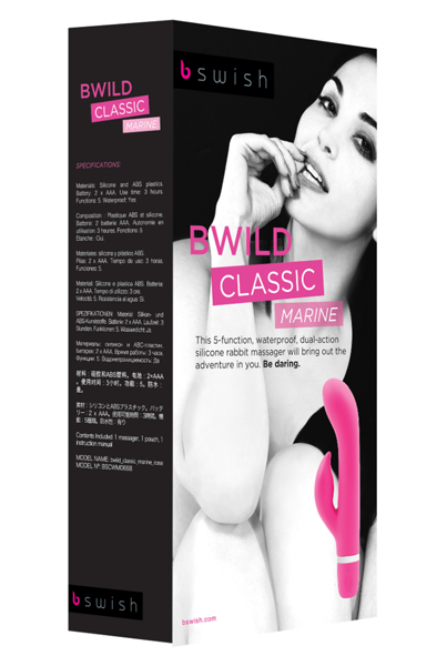 B Swish BWILD Classic Marine Rabbit Vibrator Pink - Rabbit-Vibrator 3