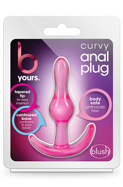 B Yours Kurviger Analplug Pink - Mini-Analdildo 3