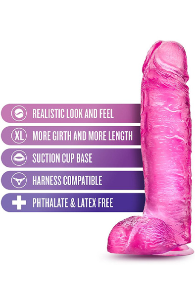 B Yours Plus Groß und Massiv Rosa 26,5 cm - Dildo 3