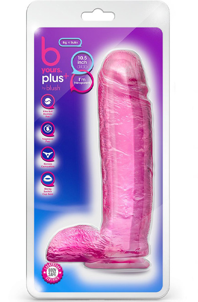 B Yours Plus Groß und Massiv Rosa 26,5 cm - Dildo 4