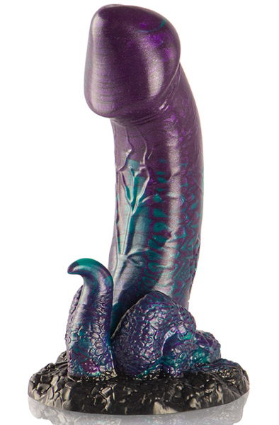 Basilisk Doppel-Dildo geschupptes Vergnügen 18 cm - Drachen-Dildo 1