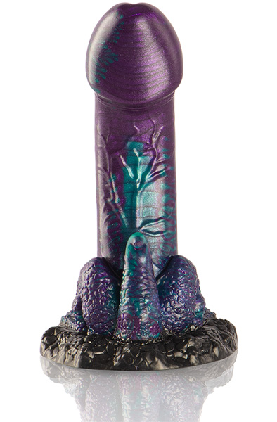 Basilisk Doppel-Dildo geschupptes Vergnügen 18 cm - Drachen-Dildo 2