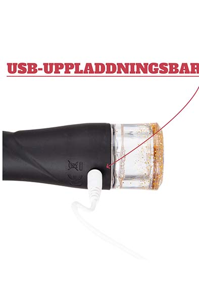 Bling Bling Rabbit mit Goldflakes & LED-Licht - Rabbit-Vibrator 3