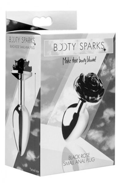 Booty Sparks Schwarze Rose Analplug Klein - Analplug aus Metall 3