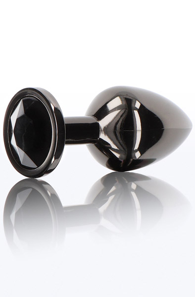 Butt Plug mit Diamantjuwel mittelgroß - Analplug aus Metall 1