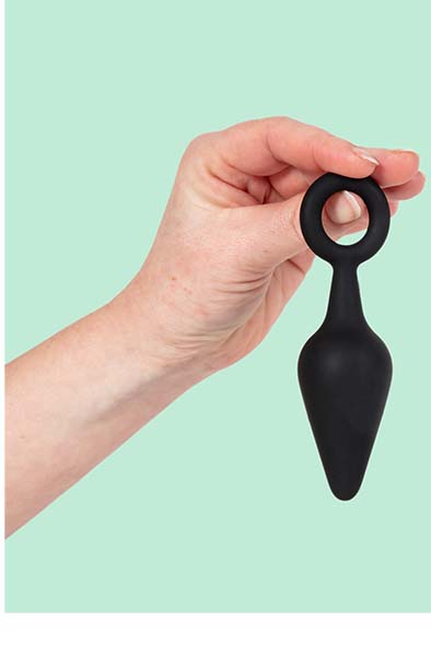 Butt Plug mit Ring mittelgroß 11,9 cm - Analplug mit Zugring 3