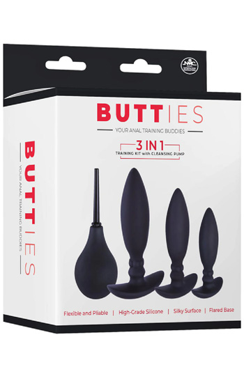 Butties 3-in-1 mit Reinigungspumpe - Analplug Set 2