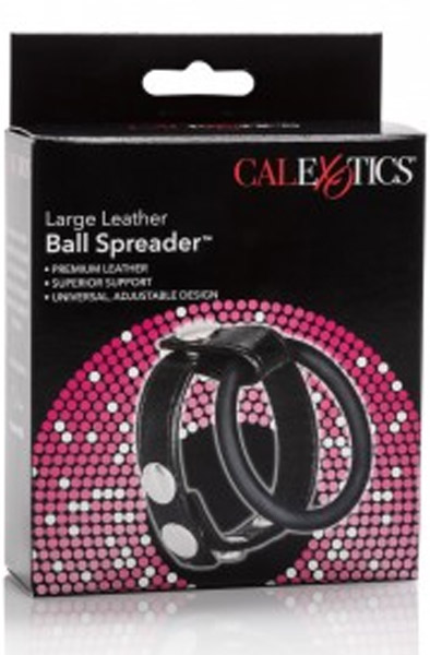 Cal Exotics Großer Leder Hodenspreizer - Penis- und Hodensackringe 2