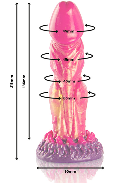 Cerberus Dildo Mythologisches Feuer 21,5 cm - Monster-Dildo 3