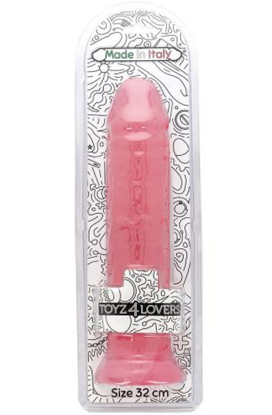 Cesare Dildo Transparent Pink 32 cm - Dildo 4