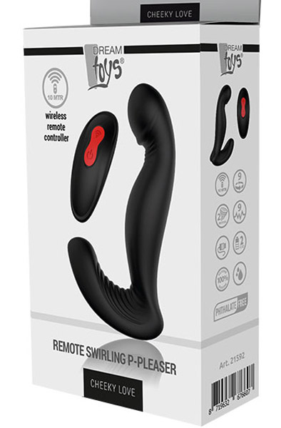 Cheeky Love Wirbelnder P-Vergnüger Schwarz - Ferngesteuerter Prostata-Vibrator 3